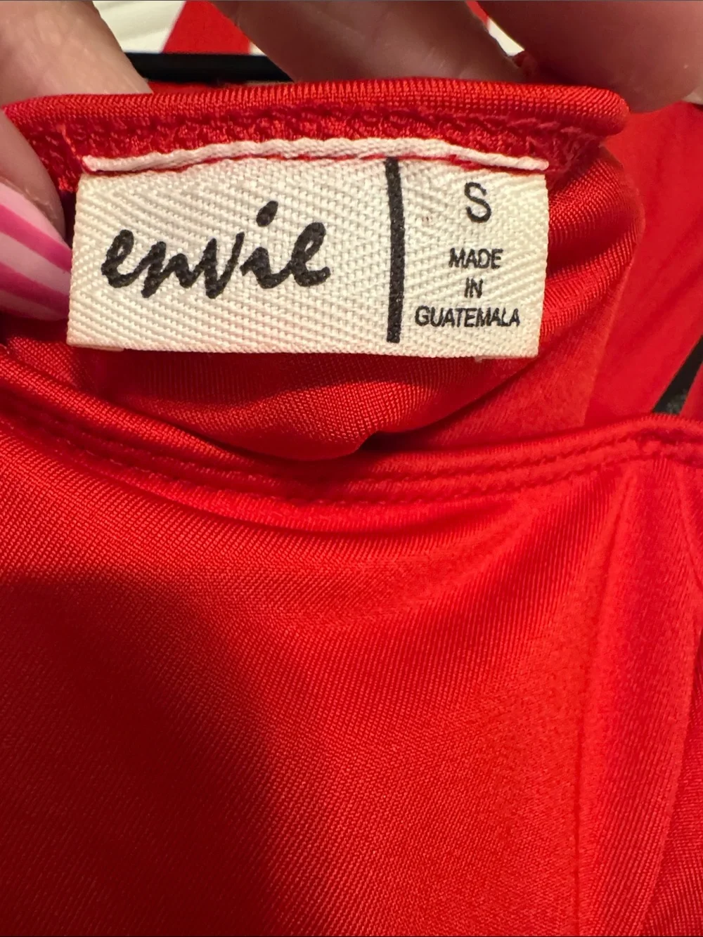 Red Halter V-Neck Ruched Tank - Picture 3 of 3